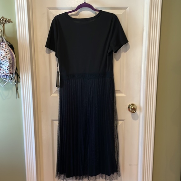 🆕 Karl Lagerfeld Paris Pleated A-Line Dress NWT - Picture 2 of 12